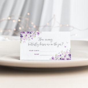 Lila Vermutung, wie viele Schmetterlingsküsse Begleitkarte