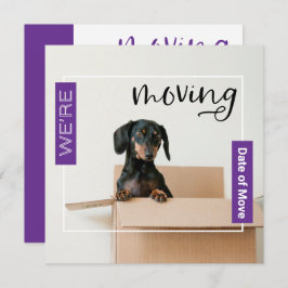 Lila verschieben wir Dackel Hund in Box Card Dankeskarte