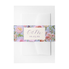 Lila verstickte Floral Einladungsbanderole