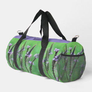 Lila Vervain-Blume multipliziert Personalisiert Duffle Bag