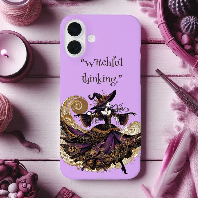 Lila, verworrene Kunst-Deco Case-Mate iPhone Hülle (Witchful Thinking Spooky Purple Wicked Art Deco Case-Mate iPhone Case)
