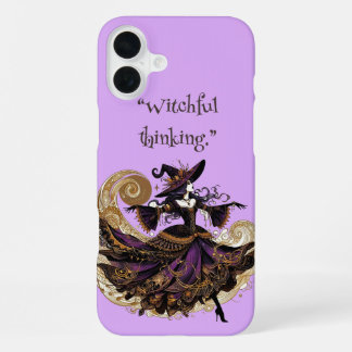 Lila, verworrene Kunst-Deco iPhone 16 Plus Hülle
