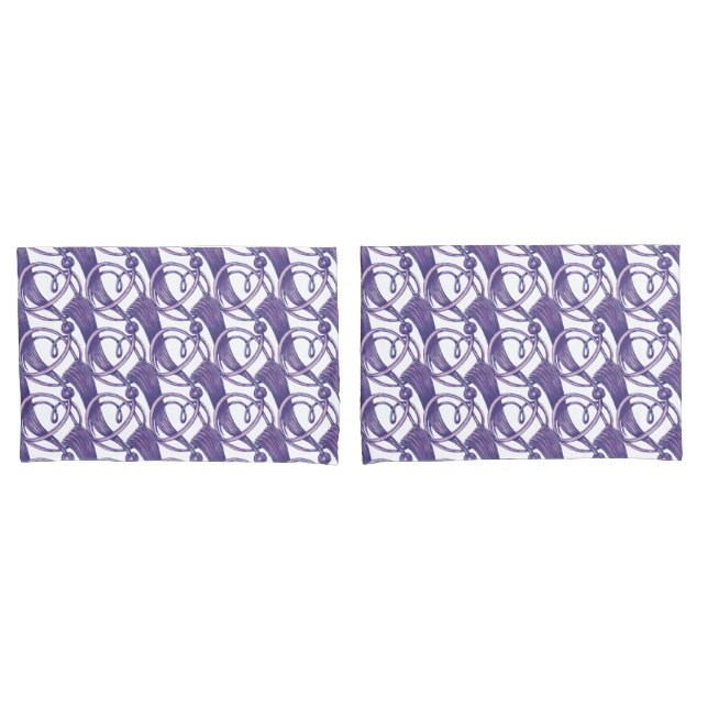 Lila verziert. kissenbezug (Vorderseite-Set)