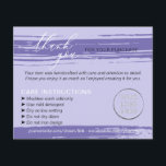 Lila Vielen Dank, dass Sie Tipps für die Pflege wa Flyer<br><div class="desc">Lila Vielen Dank, dass Sie Tipps für die Pflege waschen Anleitung</div>