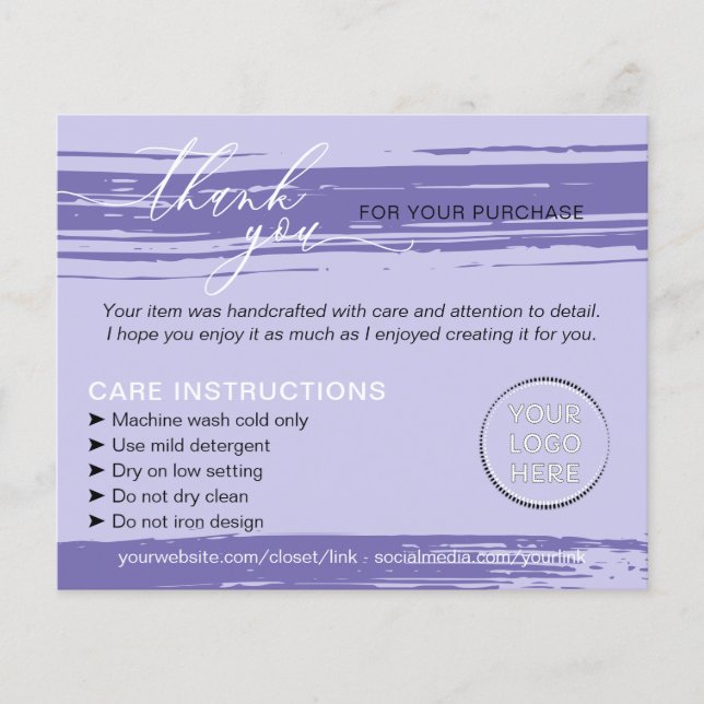 Lila Vielen Dank, dass Sie Tipps für die Pflege wa Flyer (Vorne)