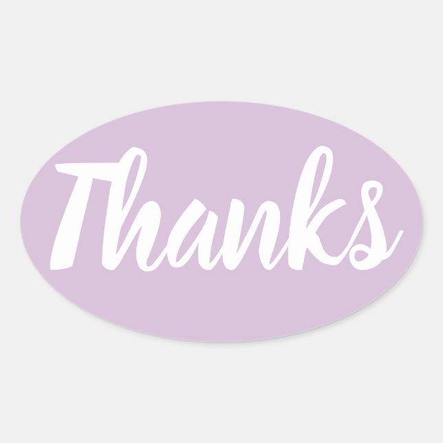 Lila vielen Dank für den einfachen Business-Aufkle Ovaler Aufkleber (Vorderseite)