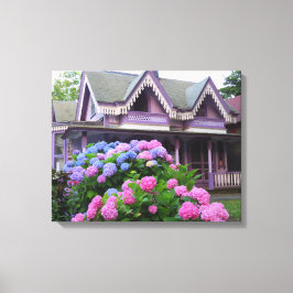 Lila Viktorianische Hütte - Martha's Vineyard Leinwanddruck