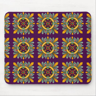 Lila Viktorianisches Tile-Design Mousepad
