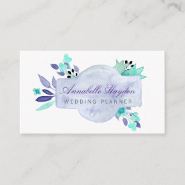 Lila Vintage Blume Visitenkarte