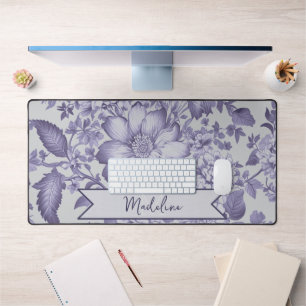 Lila Vintage Chinoiserie Blumen Schreibtischunterlage