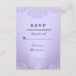 Lila Vintage Damask-UAWG RSVP Karte