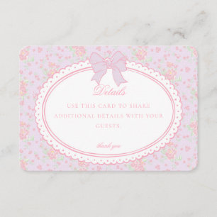 Lila Vintage Fancy Florale Details Karte Einladung