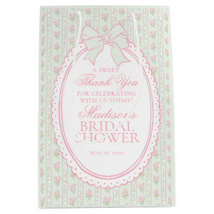 Lila Vintage Fancy Florale Hochzeitsdusche Geschen Mittlere Geschenktüte