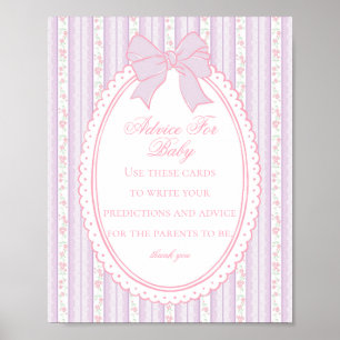 Lila Vintage Fantasievolle Blumige Ratschläge für  Poster