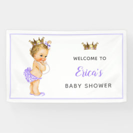 Lila Vintage Princess Babydusche Hintergrund Banner
