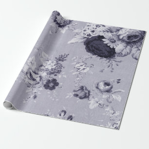 Lila Vintager Blumenstrauß Geschenkpapier