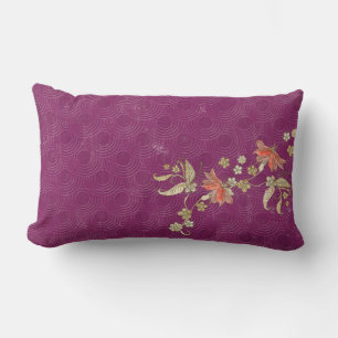 Lila Vintager Chic Lumbar Throw Kissen