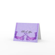 Lila Vintager Pfau Vielen Dank