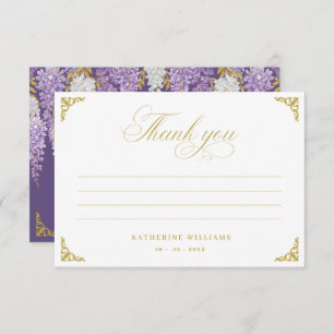 Lila Vintages Brautparty Dankeschön Karte