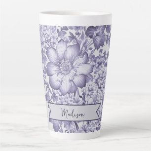 Lila Vintages Chinoiserie Florenz Personalisiert Milchtasse