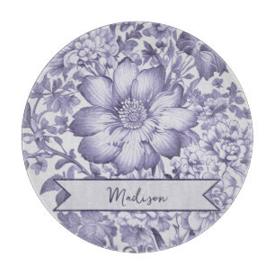 Lila Vintages Chinoiserie Florenz Personalisiert Schneidebrett