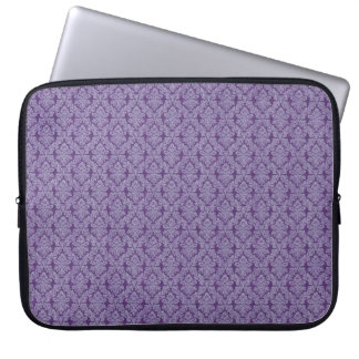 Lila Vintages Damast-Ziermuster Laptopschutzhülle