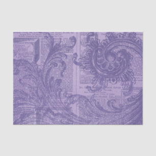 Lila Vintages Filigree Seidenpapier