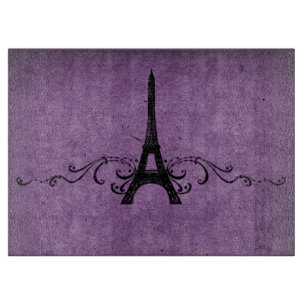 Lila Vintages Französisch Geblüht Schneidebrett