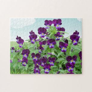 Lila Viola Blume Puzzle