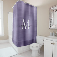 Lila Violet-Brushed-Metal-Monogramm-Giralskript