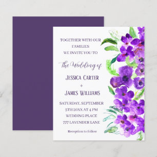 Lila Violet Floral Boho Sommerhochzeit