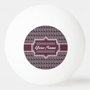Lila Violet Hirsch Personalisierter Name   V1 Tischtennisball