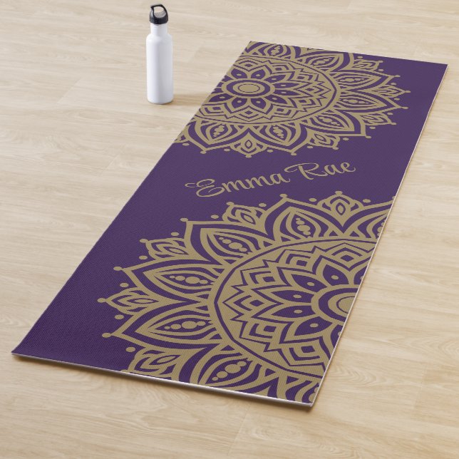 Lila Violet & Tan Mandala Yogamatte (Beispiel)