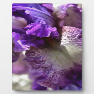 Lila, Violet und Mauve Iris Abstrakt Fotoplatte