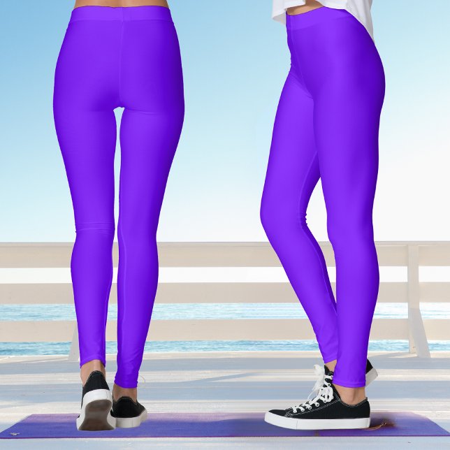 Lila Violet Yoga Leggings (Back And Side)