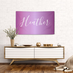 Lila Violett & benutzerdefinierte weiße Schrift Banner