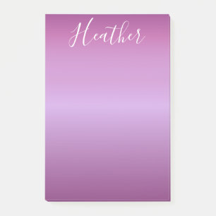 Lila Violett & benutzerdefinierte weiße Schrift Post-it Klebezettel