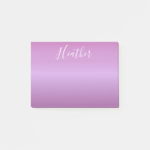 Lila Violett & benutzerdefinierte weiße Schrift Post-it Klebezettel