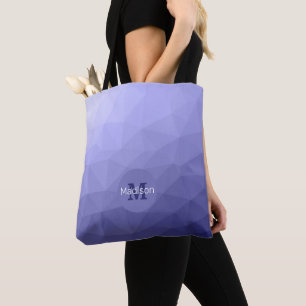 Lila Violett blaue Mesh Ombre-Muster Monogramm