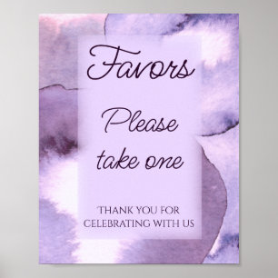Lila violett  Geschenke bitte nehmen Sie eins  Poster
