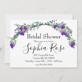 Lila Violett Lavendel Eucalyptus Brautparty Einladung