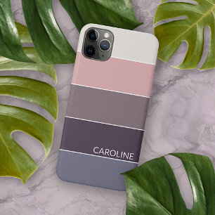 Lila Violett Mauve Taupe Pfirsich Rosa Streifen Ku Case-Mate iPhone Hülle