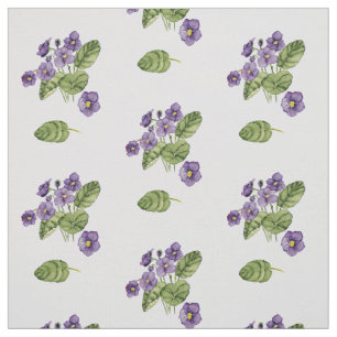 Lila violette Blätter Aquarellmuster Stoff