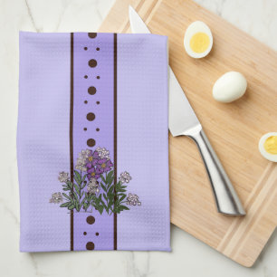 Lila violette Blumen Relax Tasse Küchenhandtuch Geschirrtuch