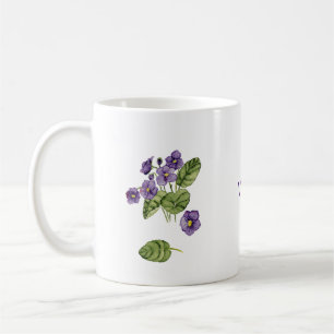 Lila violette botanische Tasse