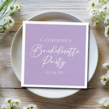 Lila violette Henparty personalisiert
