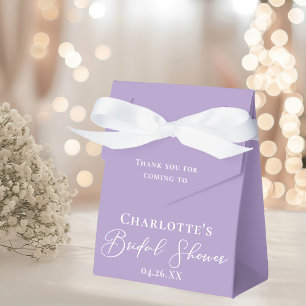 Lila Violette Hochzeitsdusche Weiß Personalisiert Geschenkschachtel