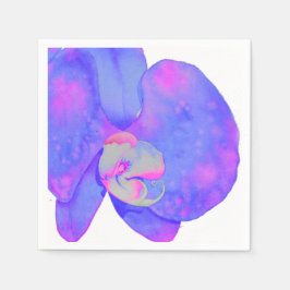 Lila violette Orchideen Serviette