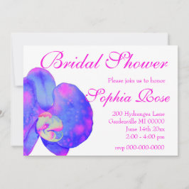 Lila violette Orchideenmalerei Einladung