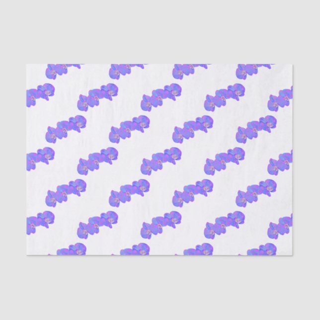 Lila violette Orchideenmalerei Seidenpapier (Vorderseite)